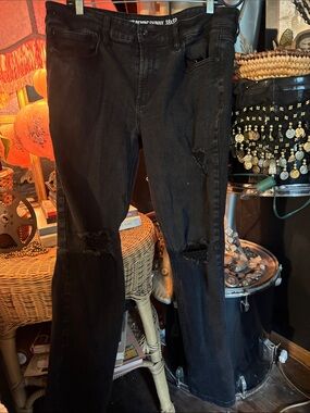 Men's Hot Topic Skinny Black Distressed Jeans